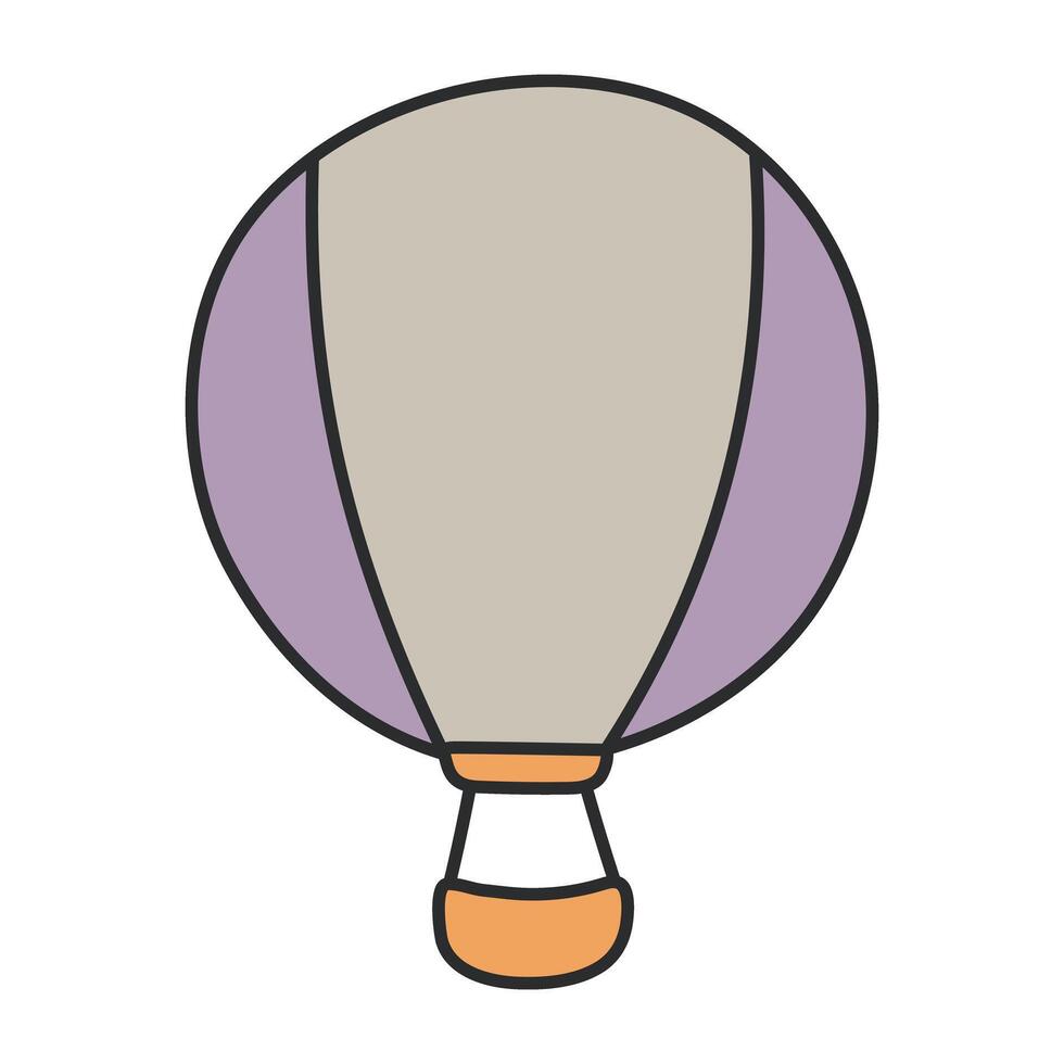 une branché conception icône de chaud air ballon vecteur