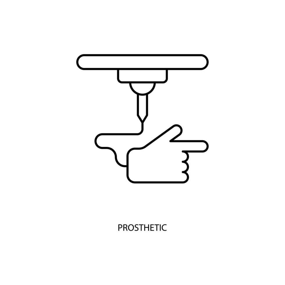 prothétique concept ligne icône. Facile élément illustration.prothétique concept contour symbole conception. vecteur