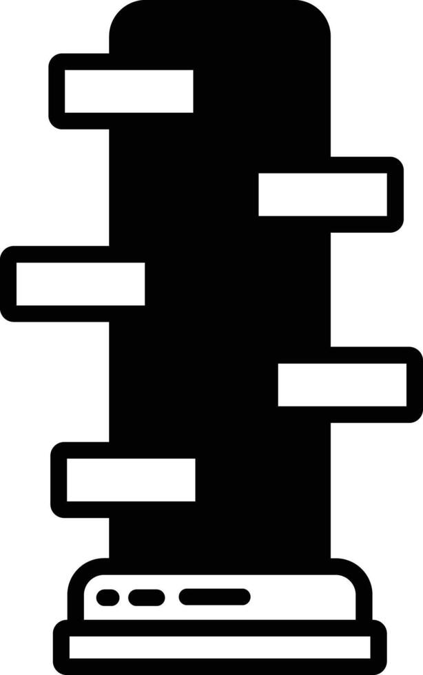 aile chun glyphe et ligne vecteur illustration