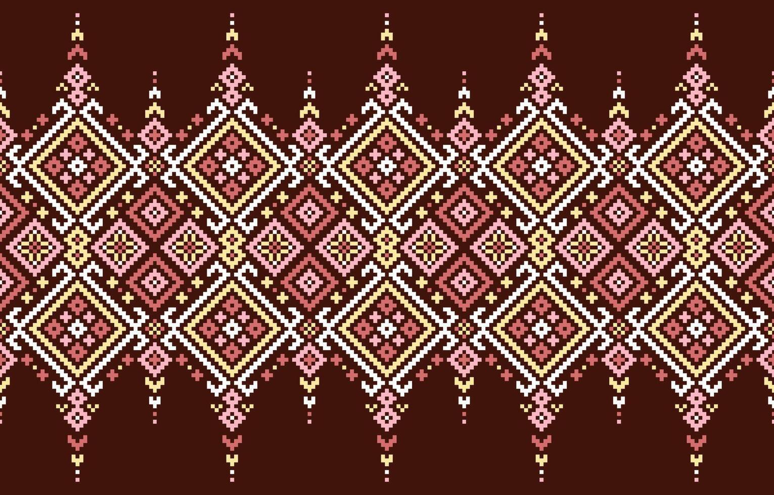 traverser point motifs. en tissu modèle de diamants et Triangles. conception pour modèle, pixel, motif, broderie, serviette, aida, folk, rétro, artisanat, résumé, batik, zigzag, textile art. vecteur