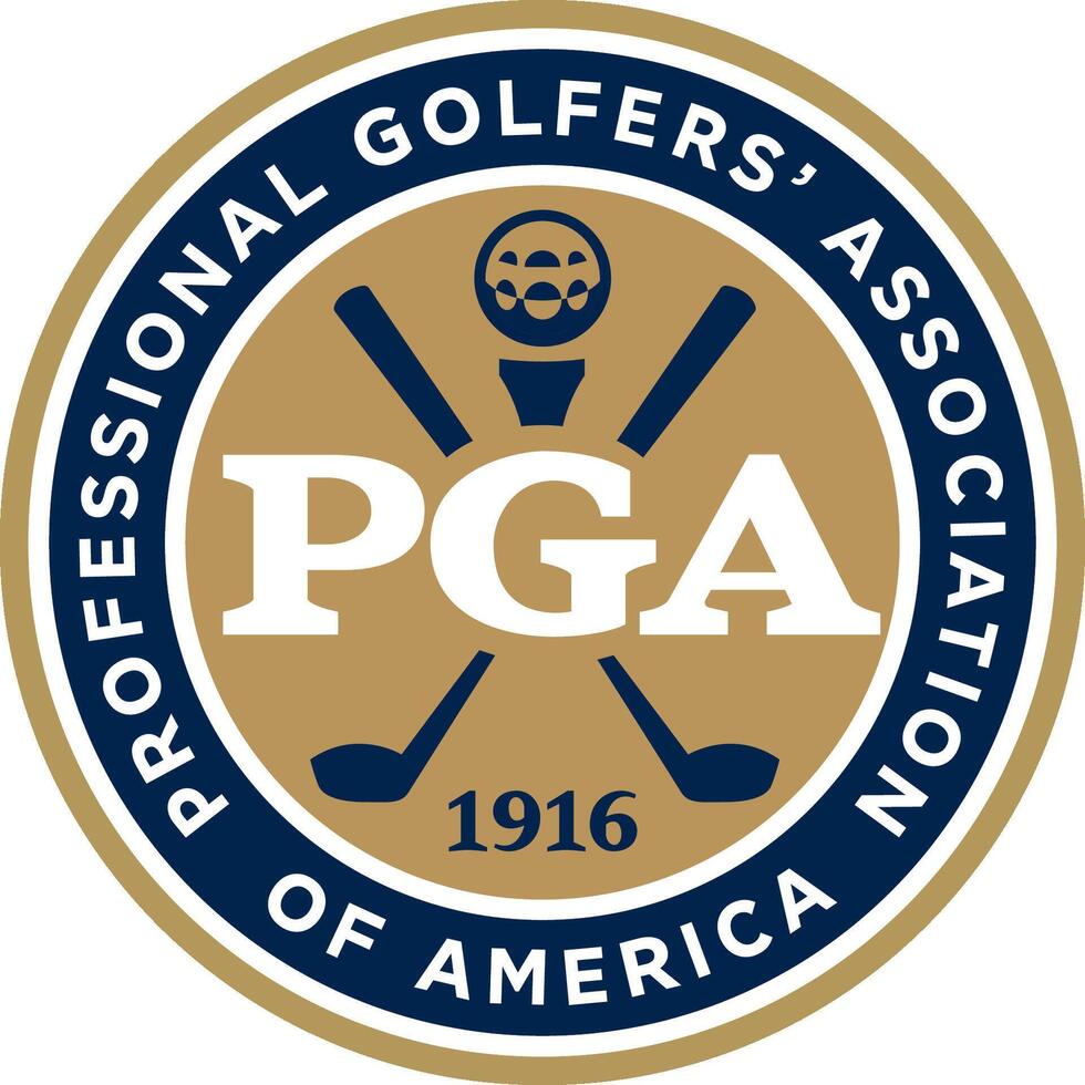 le logo de le professionnel des golfeurs association de Amérique vecteur