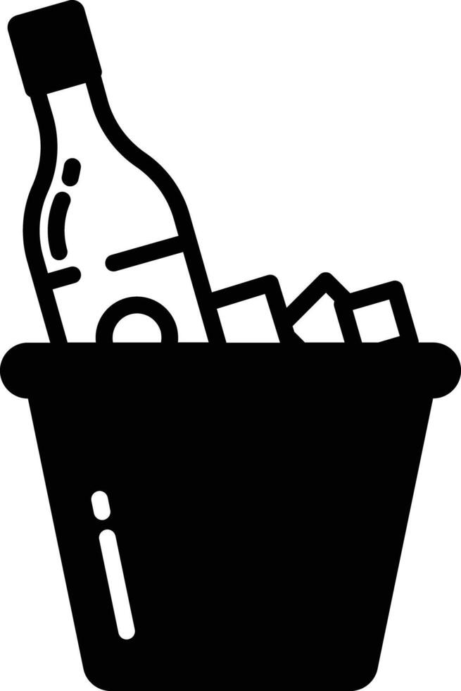 Bière boîte glyphe et ligne vecteur illustration