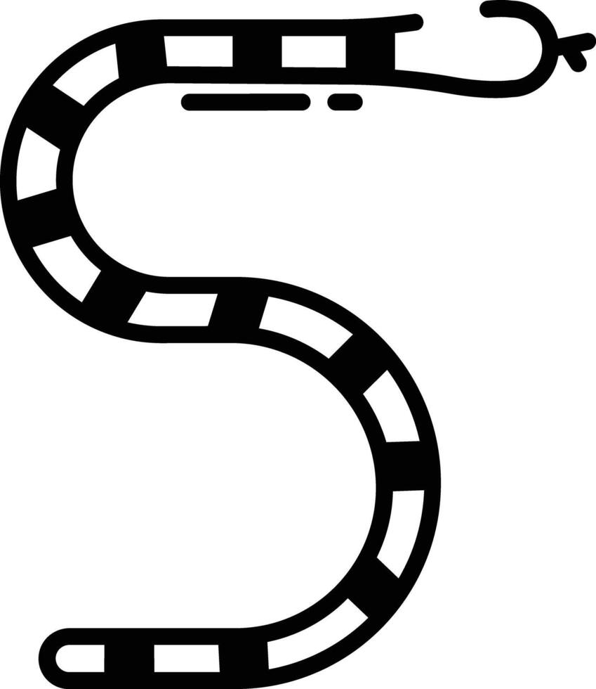 serpent glyphe et ligne vecteur illustration