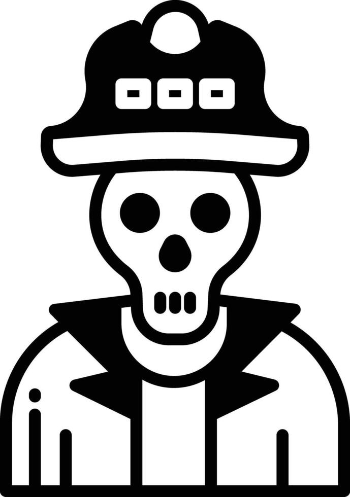 pirate OS glyphe et ligne vecteur illustration
