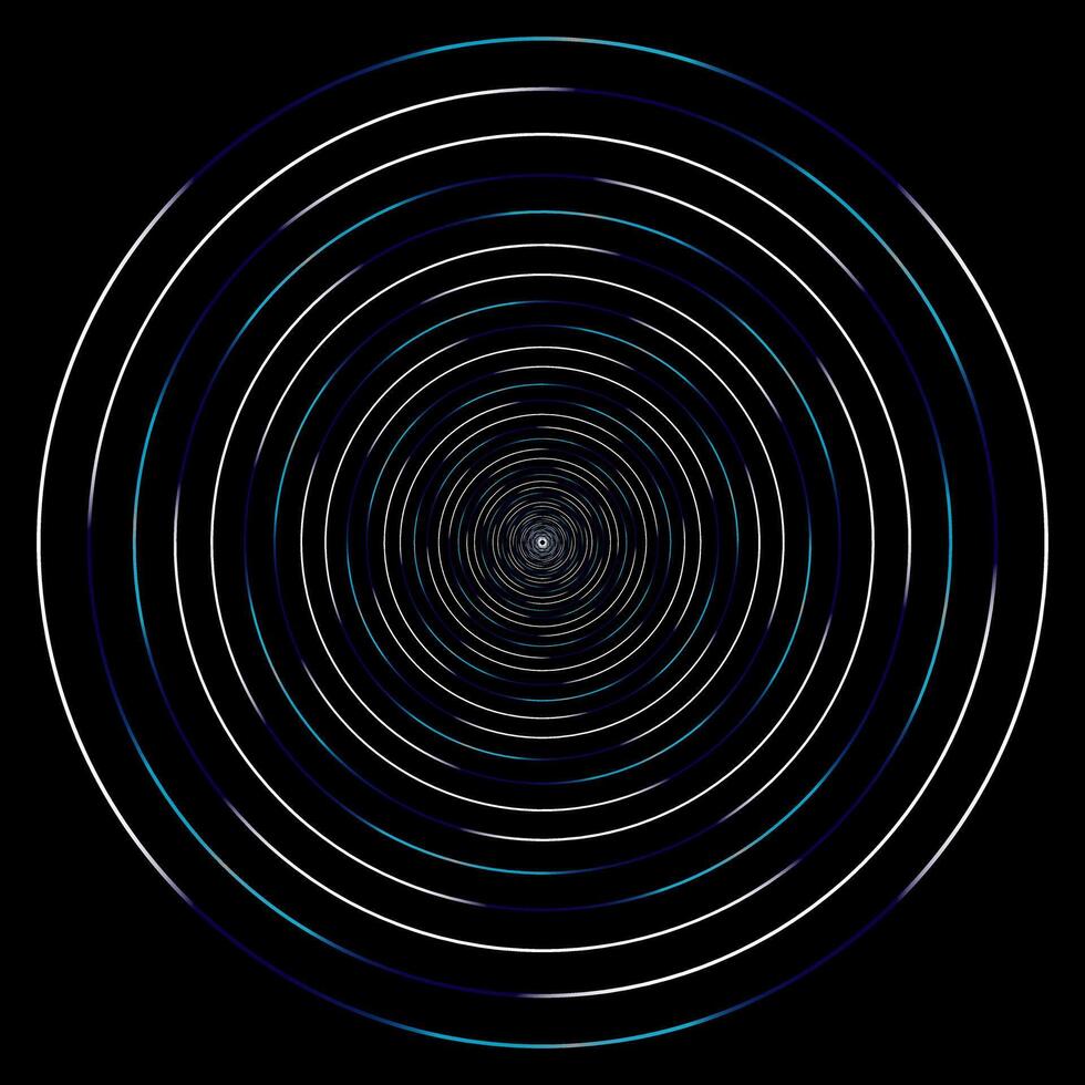 détaillé tournoiement, spirale élément. toupie effet. circulaire, tournant éclater lignes. tourbillon radial rayons. bobine, tournoiement abstrait forme vecteur