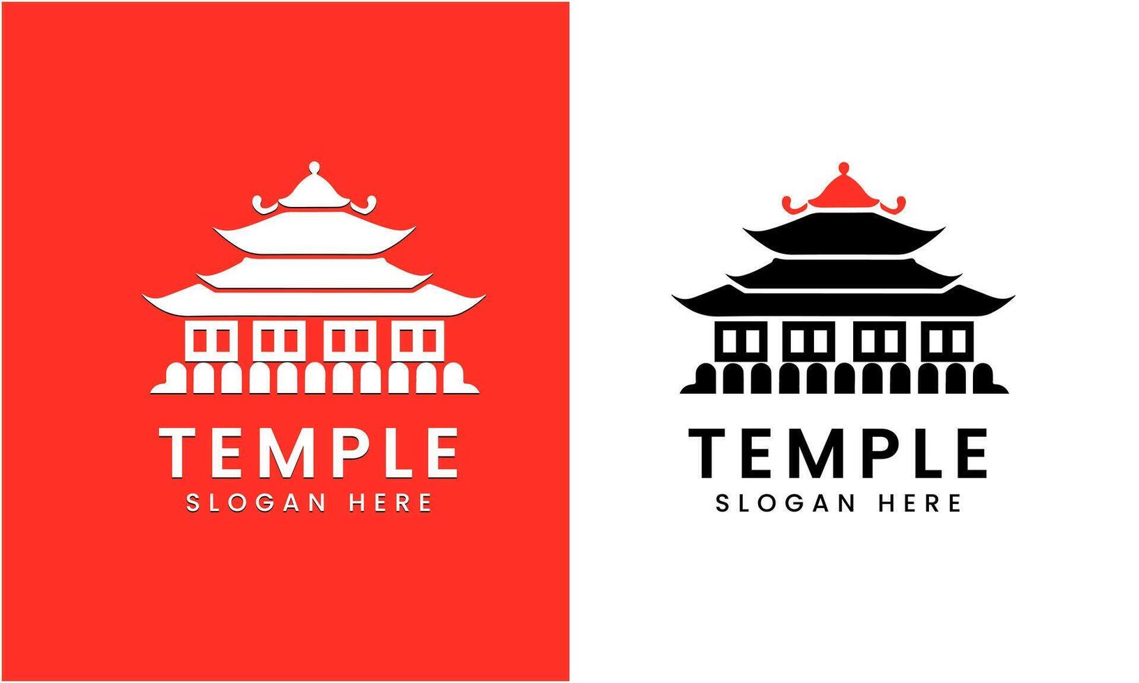 ai généré temple logo icône symbole église la tour religion bâtiment logo conception minimaliste moderne modèle vecteur