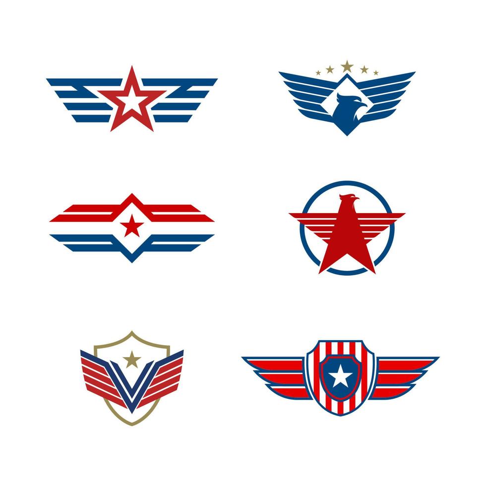 L'icône d'insigne d'aile de faucon de l'armée vector illustration