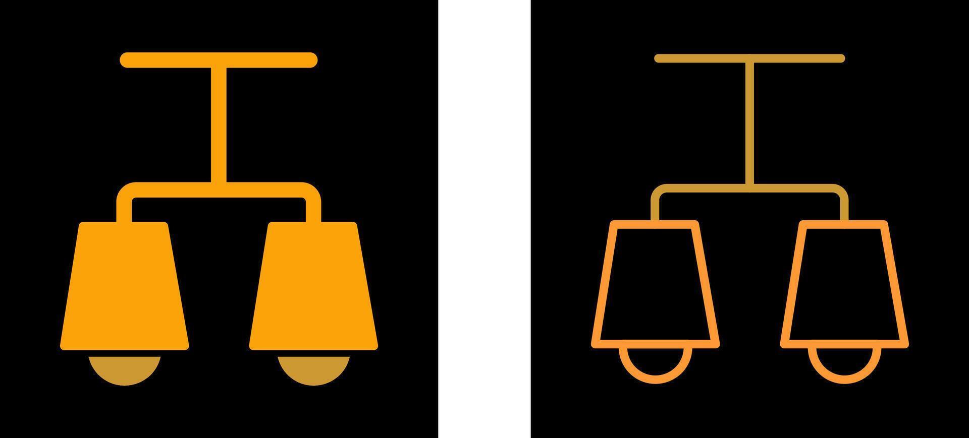 icône de vecteur de lampe allumée