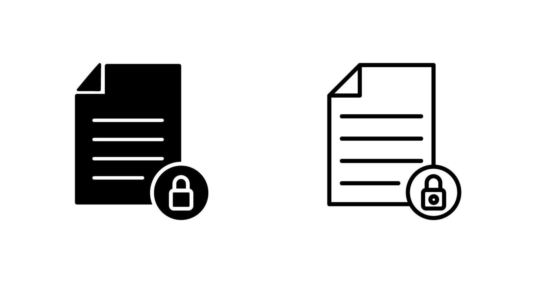 icône de vecteur de document privé