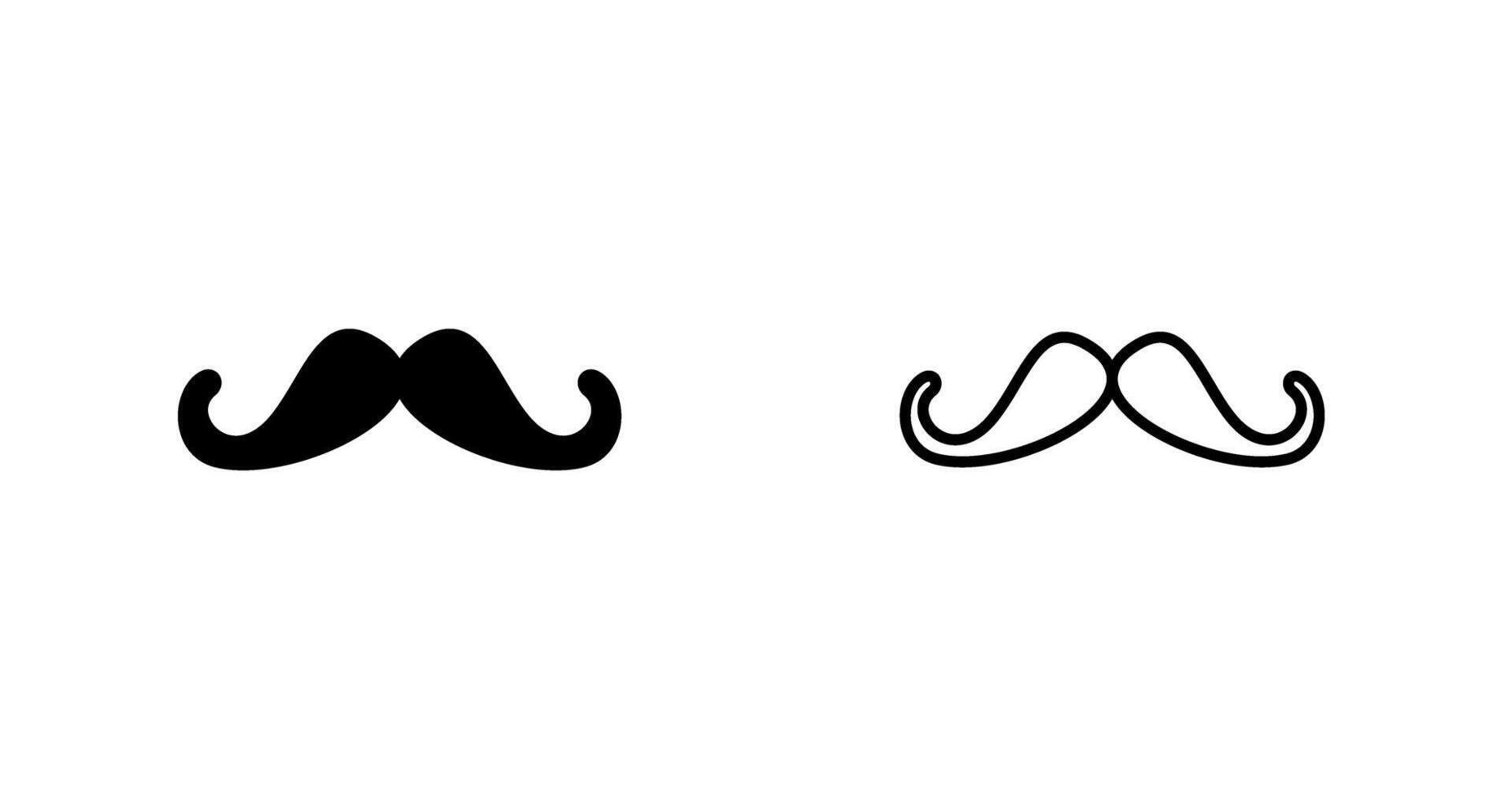 icône de vecteur de moustache