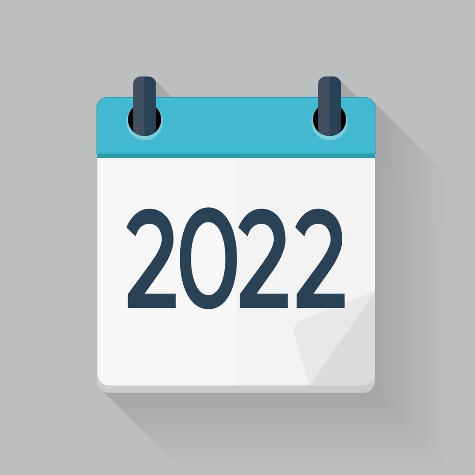 calendrier flip-flop bonne année 2022 et joyeux noël. illustration vectorielle. eps10 vecteur