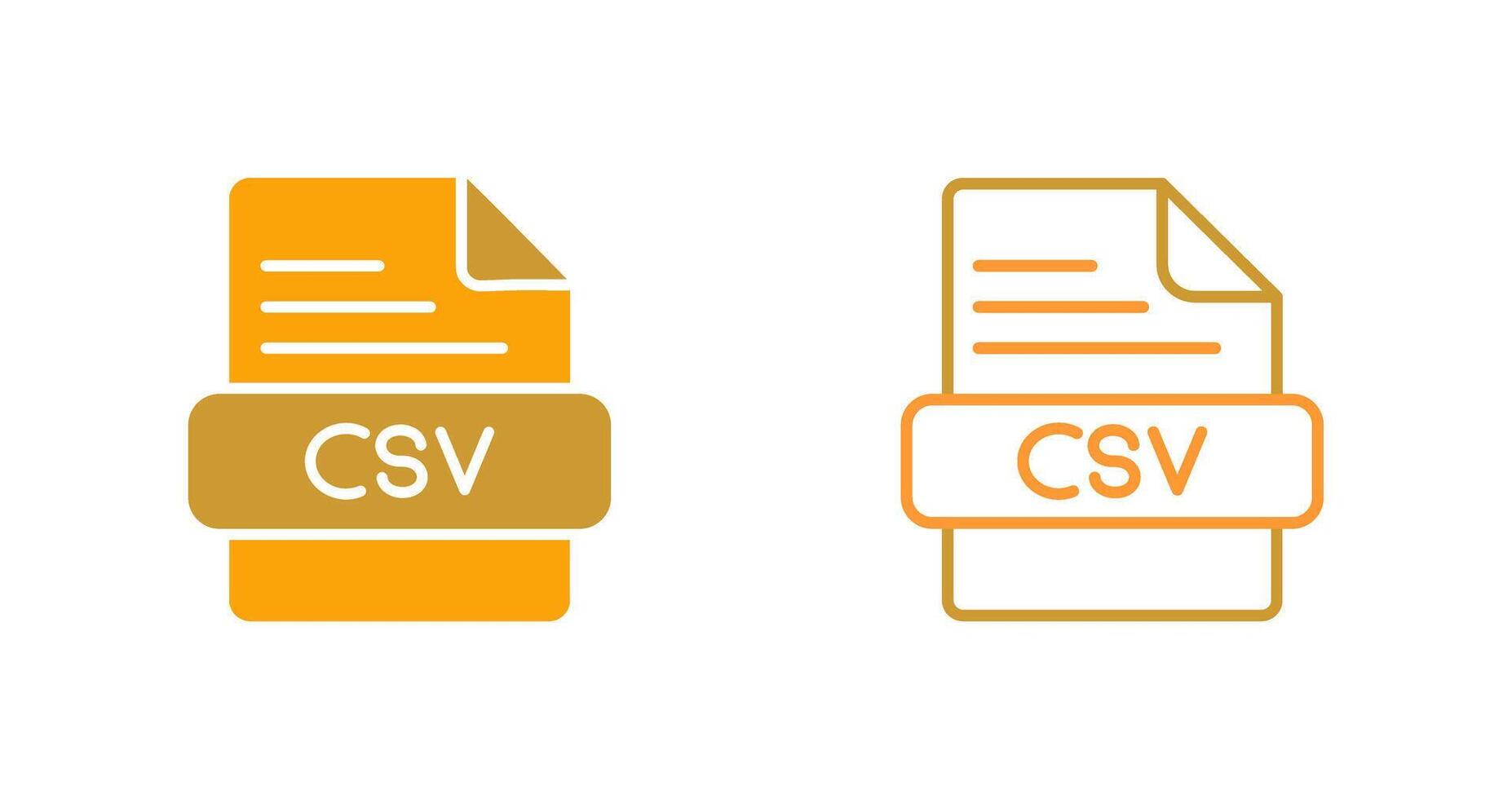 icône de vecteur csv