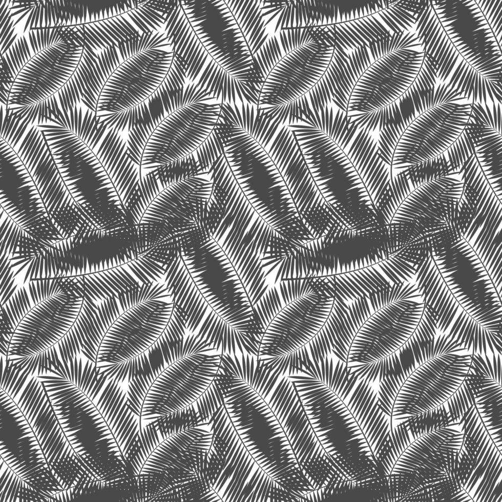 silhouette colorée de palmiers sur fond blanc. modèle sans couture. illustration vectorielle vecteur