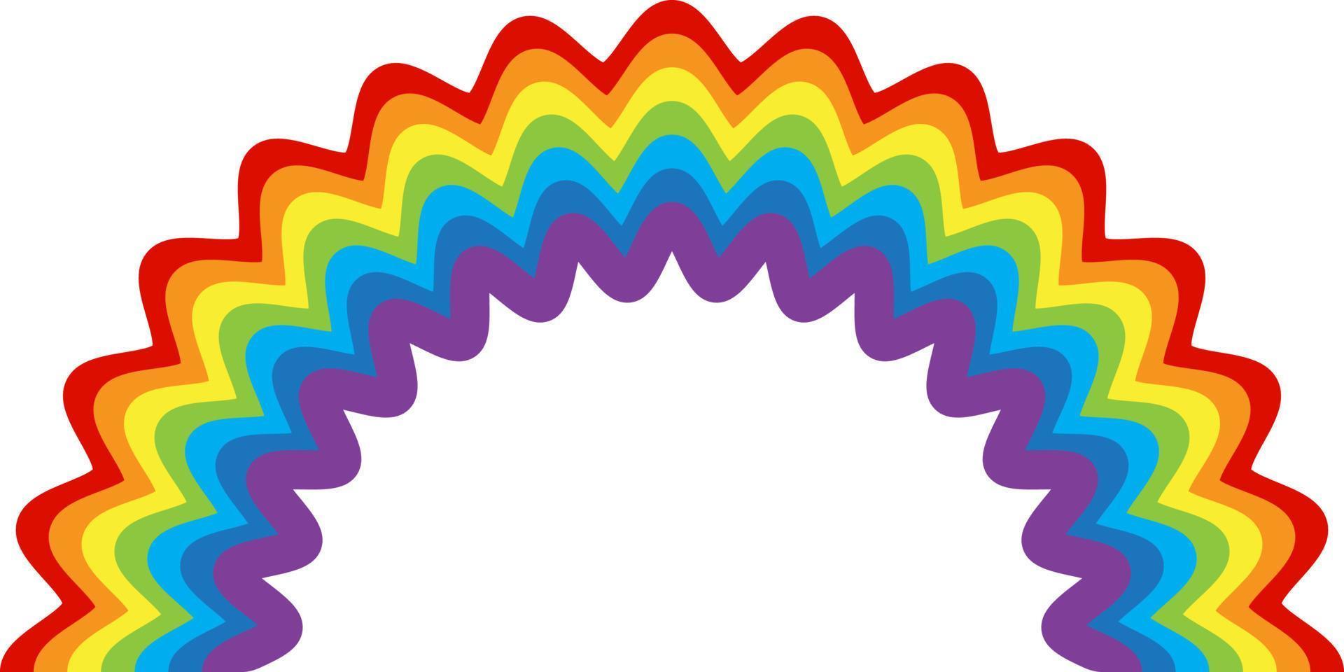 arc-en-ciel multicolore courbé. illustration vectorielle. eps10 vecteur