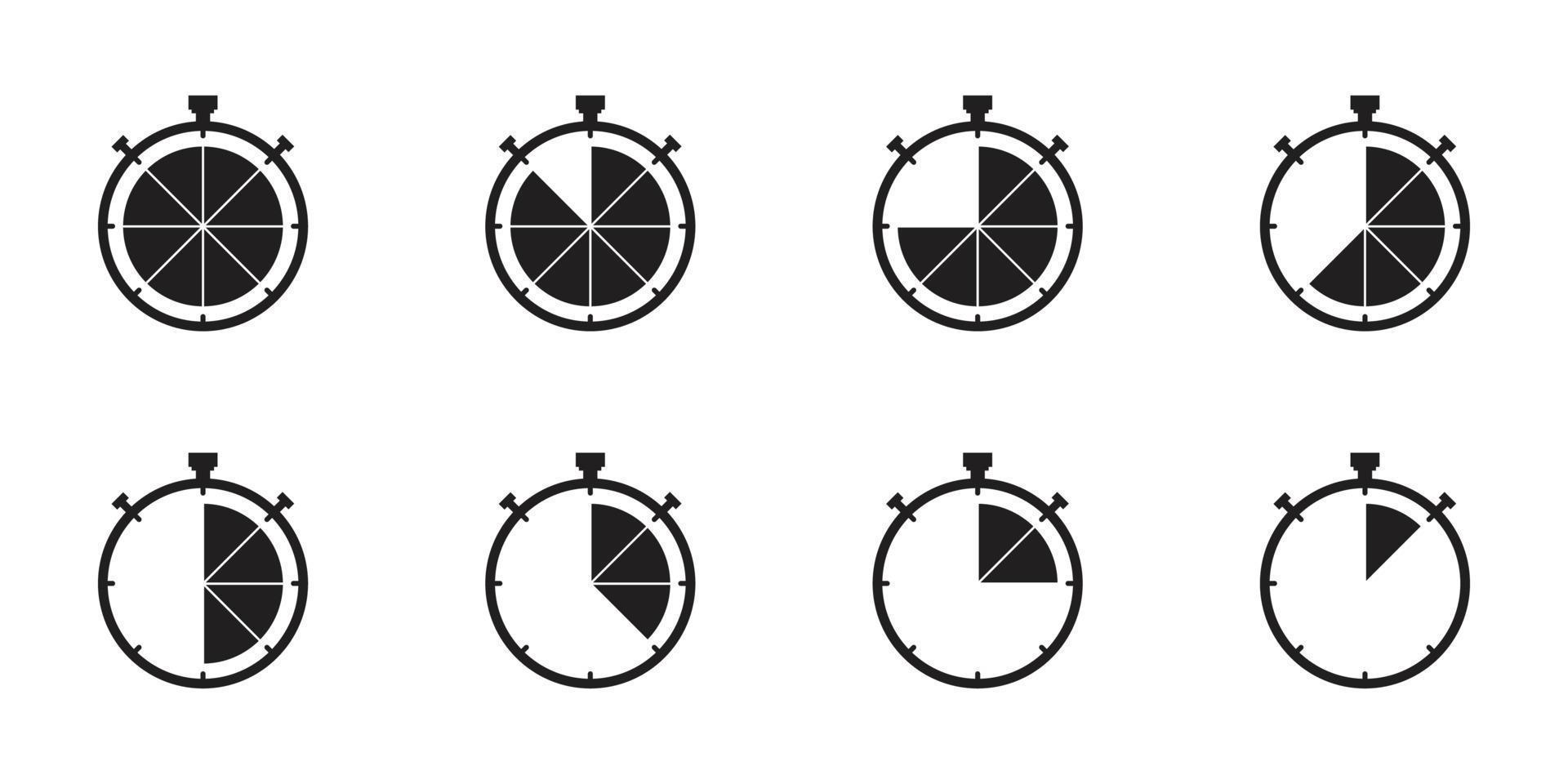 ligne de vecteur d'icône de chronomètre d'horloge sur l'image de fond blanc pour le web, la présentation, le logo, le symbole d'icône.