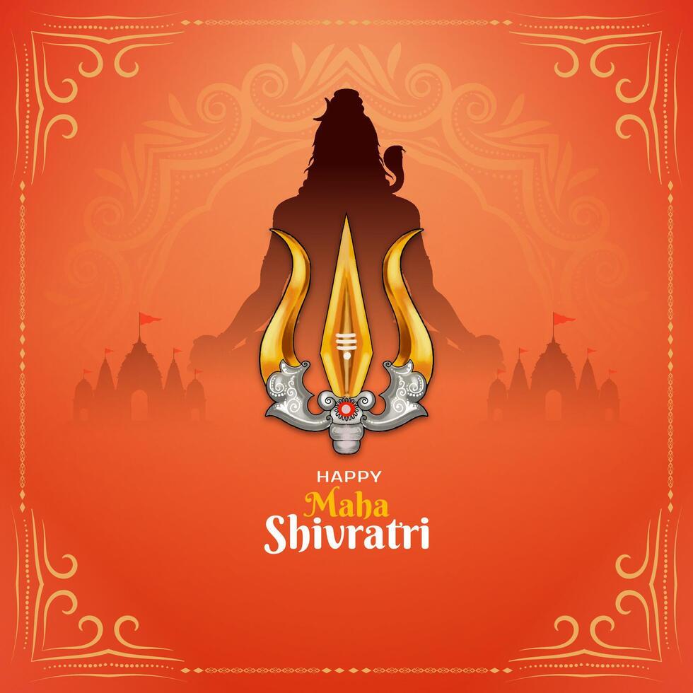 magnifique content maha shivratri Indien religieux Festival salutation Contexte vecteur