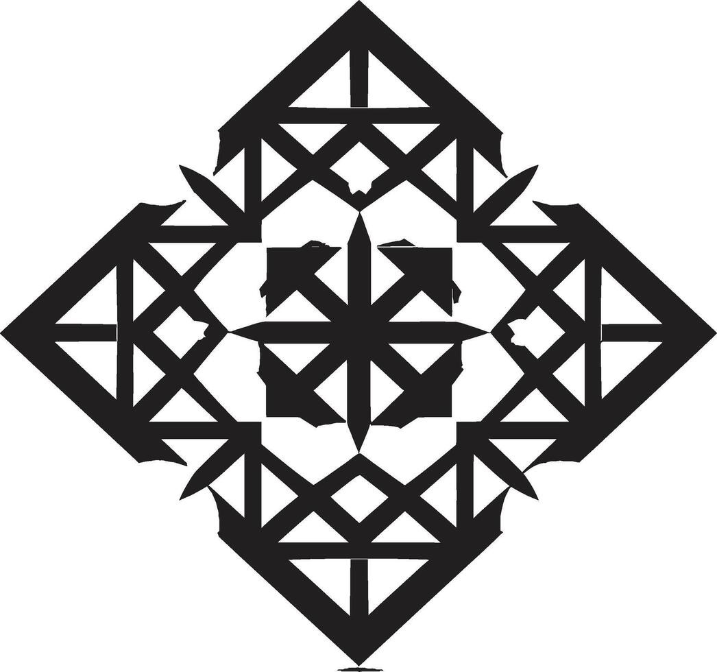 abstrait élégance noir icône avec vecteur logo et dynamique géométrique dessins infini angles élégant vecteur logo conception représentant noir abstrait géométrique formes