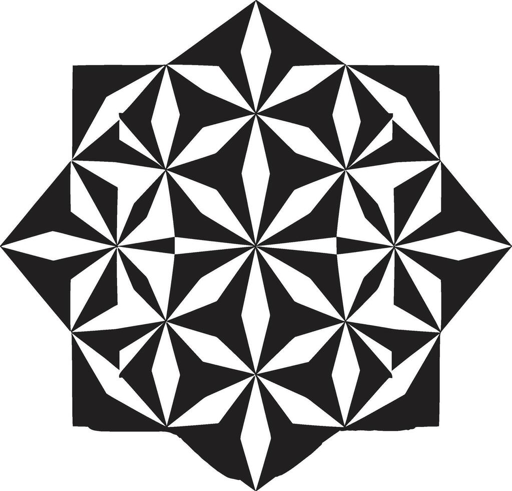 dynamique symétrie monochromatique logo avec abstrait géométrique formes dans vecteur forme la fusion vecteur logo conception avec abstrait noir géométrique motifs