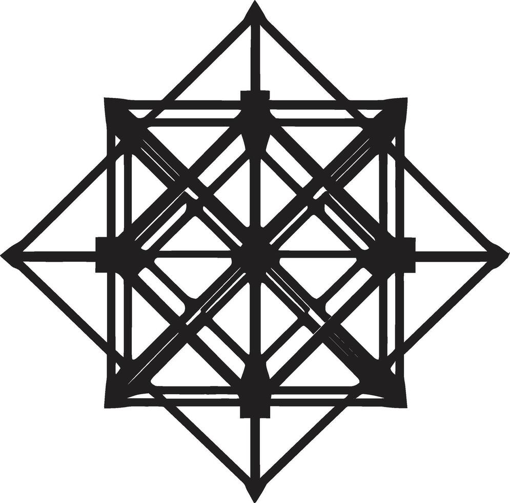 infini abstraction noir géométrique logo vecteur avec abstrait formes dimensionnel élégance dynamique noir logo avec géométrique la fusion dans vecteur