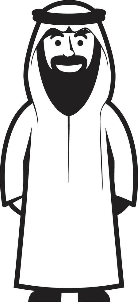 culturel la souveraineté lisse icône mettant en valeur arabe homme logo conception dans vecteur vestimentaire la noblesse noir vecteur logo conception avec arabe homme silhouette