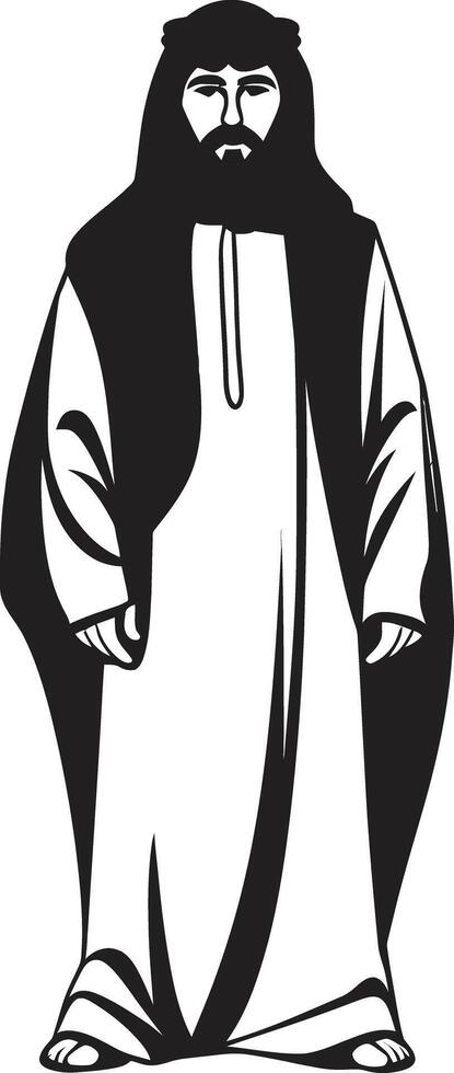 silhouette de la grâce noir vecteur logo illustrant arabe homme dans lisse style noble traditions élégant emblème avec vecteur logo de un arabe homme