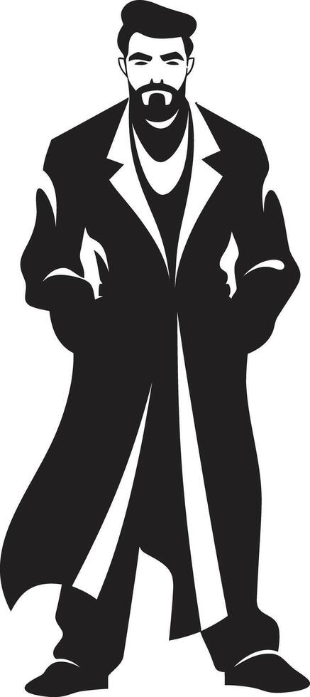 vestimentaire la noblesse lisse vecteur logo avec arabe homme silhouette dans noir arabe héritage monochrome emblème représentant arabe homme logo conception dans vecteur