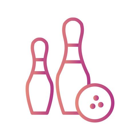 Bowling Icône Vector Illustration