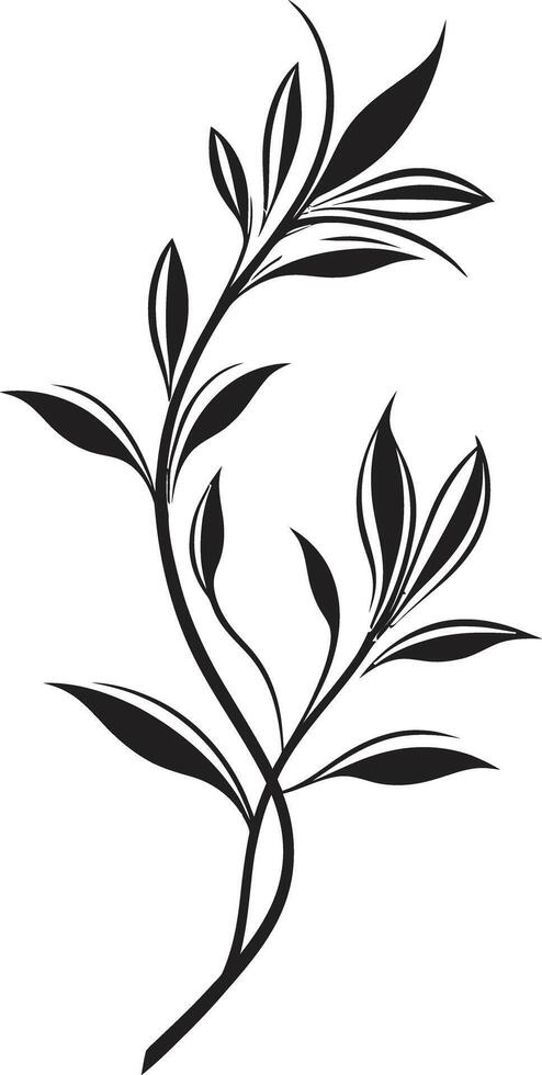 sculpté pétales élégant noir icône avec botanique floral élégance chuchote de la nature monochrome emblème avec noir vecteur logo