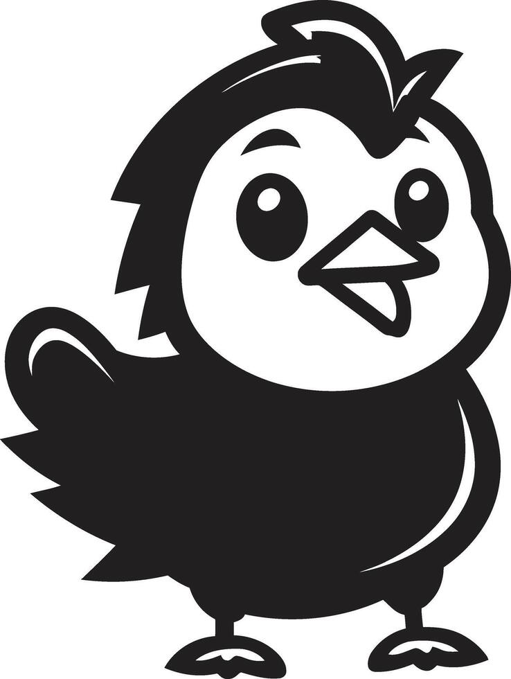 coopérative couture lisse noir vecteur logo conception pour poulet félicité à plumes fables élégant vecteur logo mettant en valeur poulet sophistication