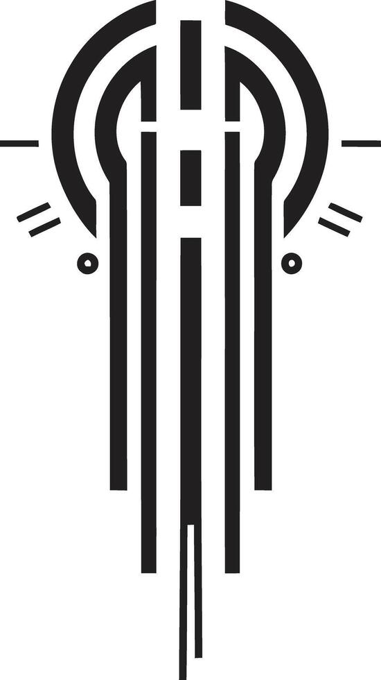 quantum quotient abstrait vecteur logo pour noir cybernétique sophistication techno fils élégant cybernétique emblème dans monochrome conception