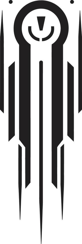technologique transcendance élégant noir abstrait cybernétique emblème pixélisé le progrès abstrait vecteur logo conception pour cybernétique icône
