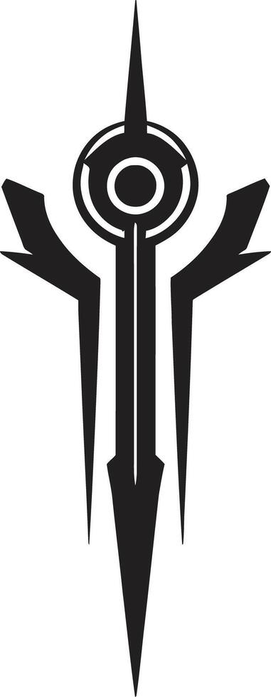 techno fils monochrome vecteur logo dans noir cybernétique neural net élégance élégant abstrait cybernétique symbole