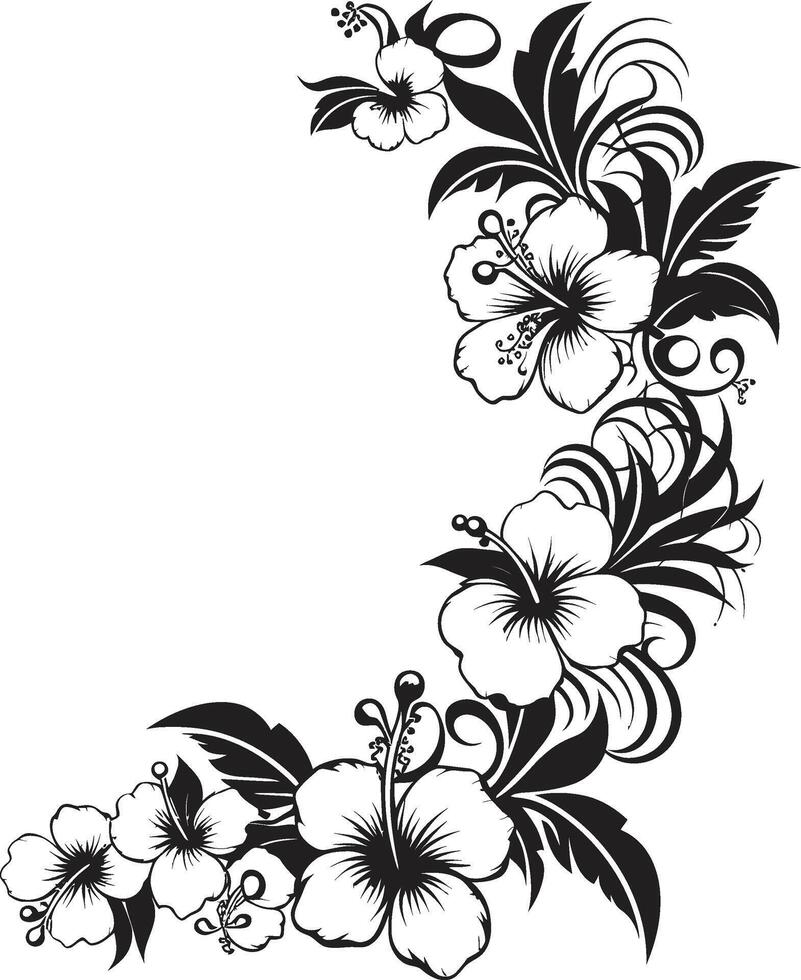 enchanteur enlace élégant vecteur logo mise en évidence décoratif coins mis en pot élégance lisse noir logo avec décoratif plante pot vecteur