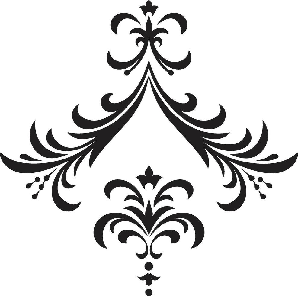 intemporel tapisserie élégant vecteur icône avec ancien européen frontière antique séduire élégant emblème avec noir européen frontière