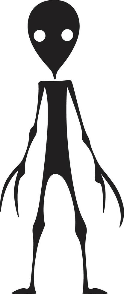 encre indulgence élégant emblème avec griffonnage stickman bande dessinée crescendo lisse noir logo conception avec stickman fantaisie vecteur