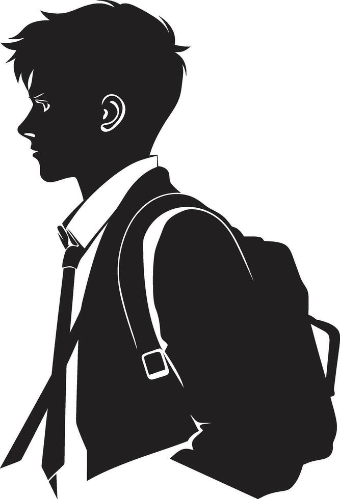 stratégique Bourse d'études noir logo icône pour haute réalisation Masculin élèves esprits dans mouvement une noir vecteur logo pour le dynamique Masculin étudiant