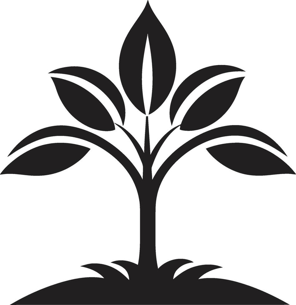 natures marque vecteur arbre plantation symbole dans noir feuillu engagement dynamique noir logo conception pour vert initiatives