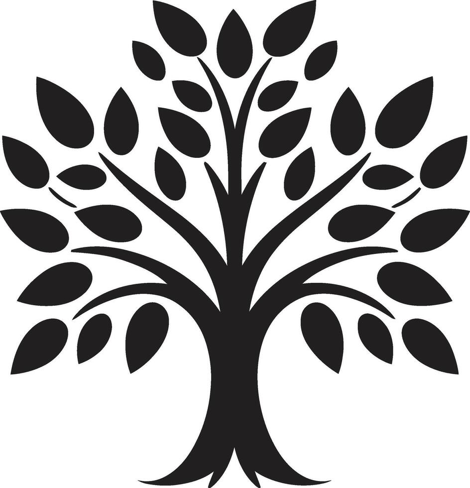 silhouette jeune arbre iconique vecteur arbre plantation symbole dans noir forêt Gardien lisse noir logo conception avec arbre plantation icône