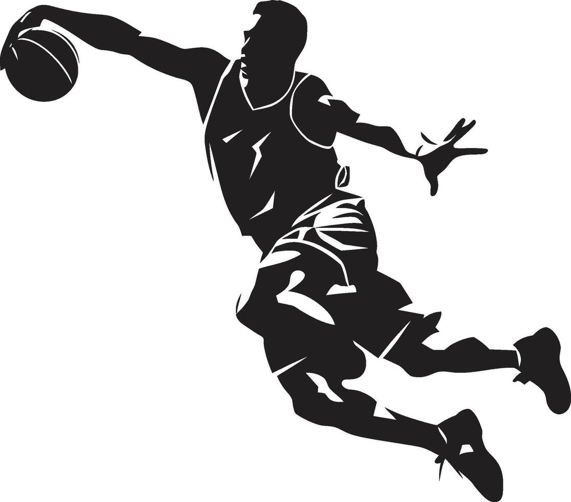 la gravité gourou basketball joueur tremper icône dans la maîtrise vecteur claquer vitrine cerceau exposition avec tremper vecteur art