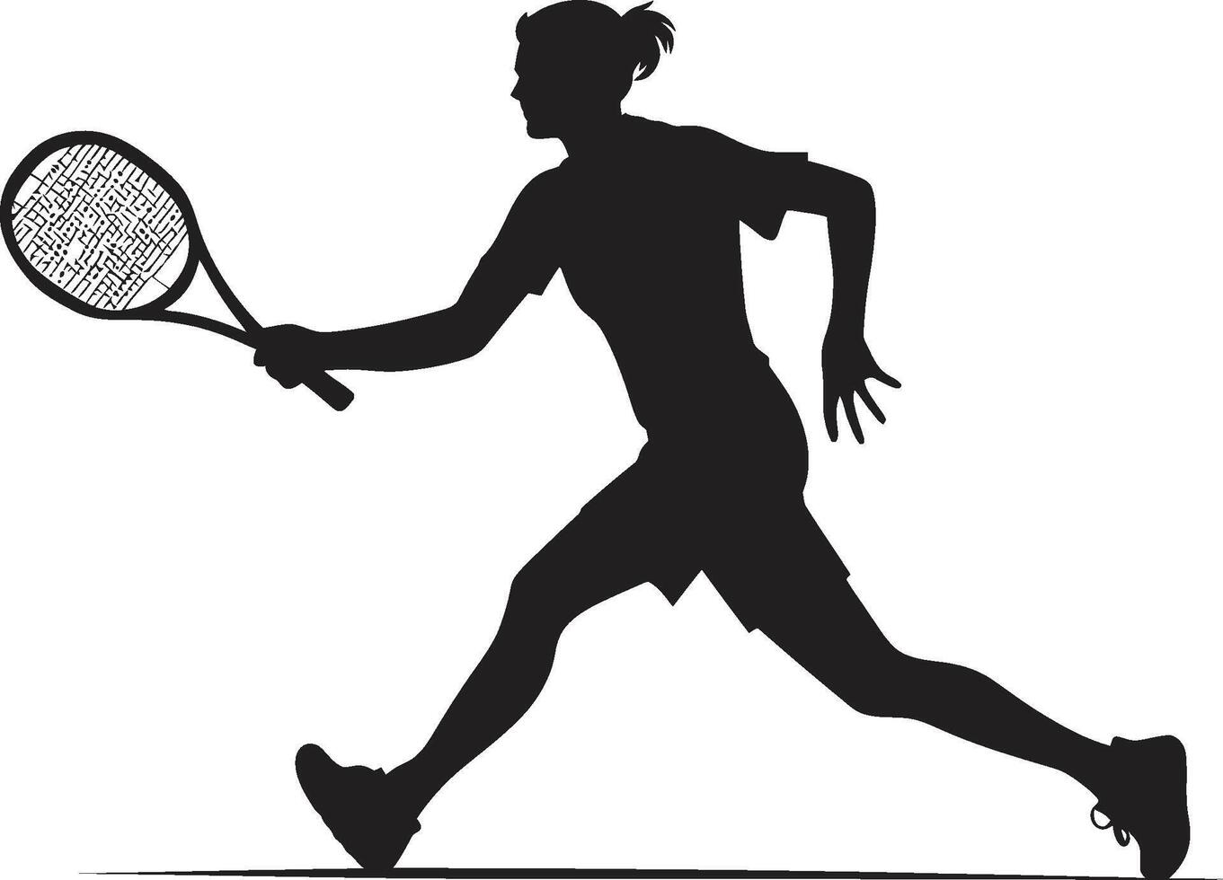 dynamique diva tennis joueur icône dans vecteur talent artistique fracasser souverain aux femmes tennis logo dans vecteur royalties