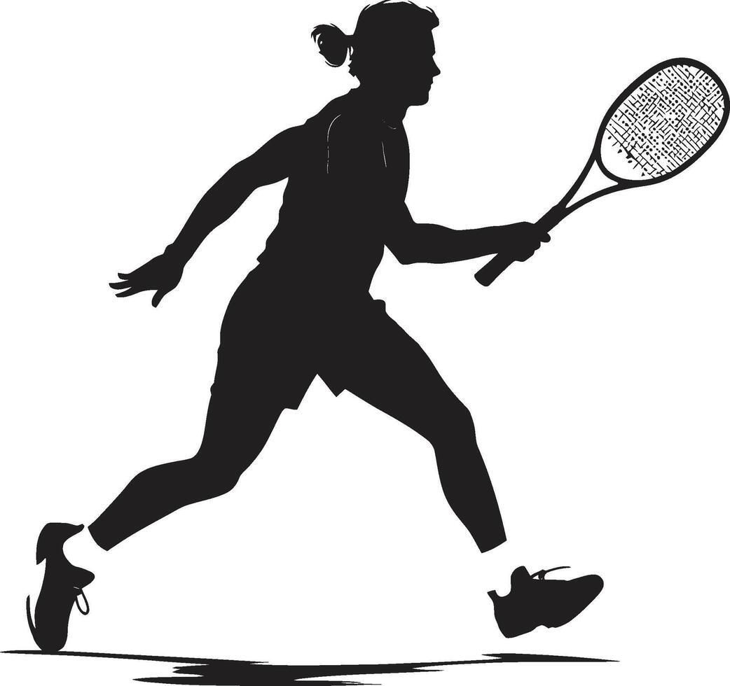 dynamique tableau de bord aux femmes tennis vecteur logo conception gracieux planer vecteur logo pour élégance dans tennis