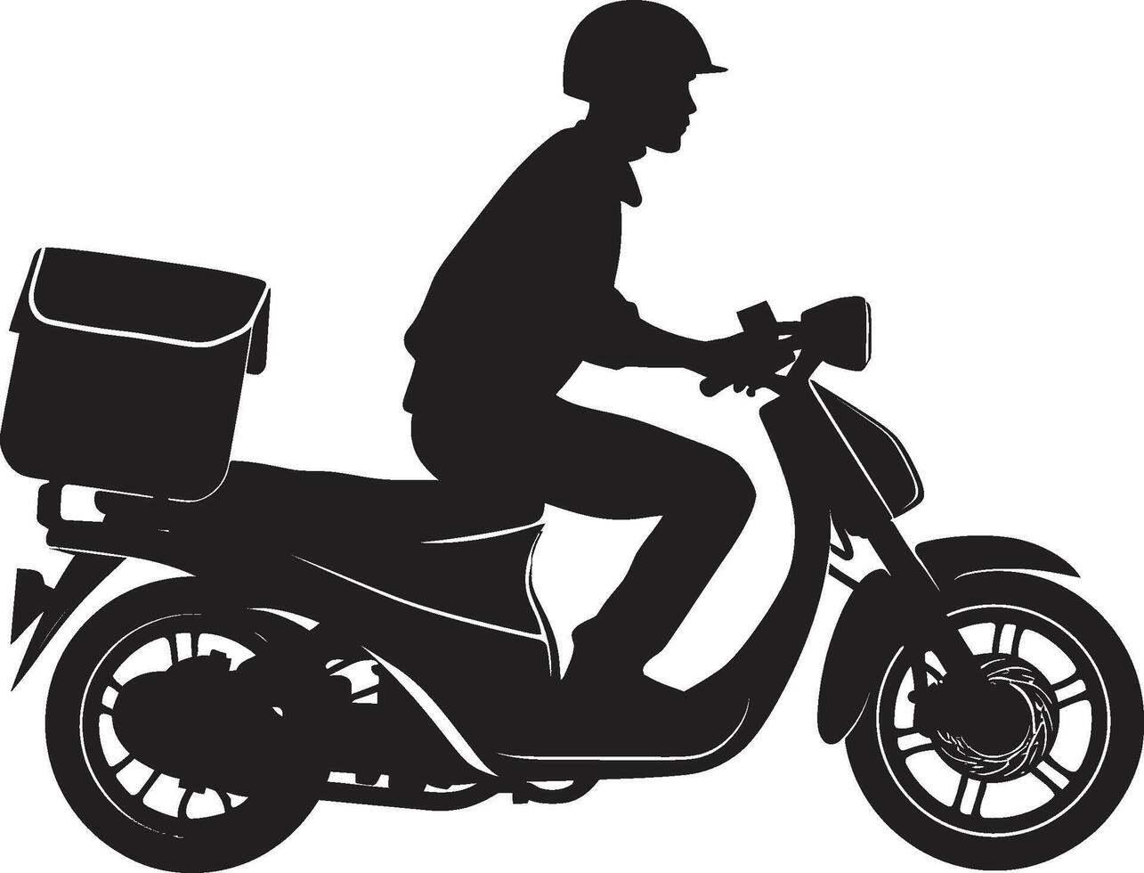 rapide octet courrier vecteur logo pour rapide scooter nourriture livraison précipité repas cavalier scooter homme icône pour vite nourriture laissez tomber off