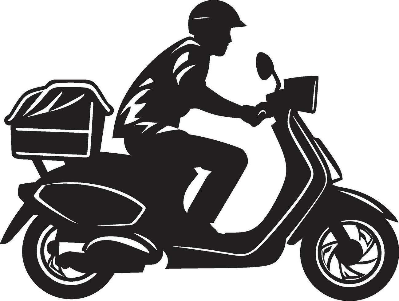 rapide octet courrier scooter homme icône pour rapide nourriture laissez tomber off scoot n servir speedster vecteur conception pour scooter nourriture livraison