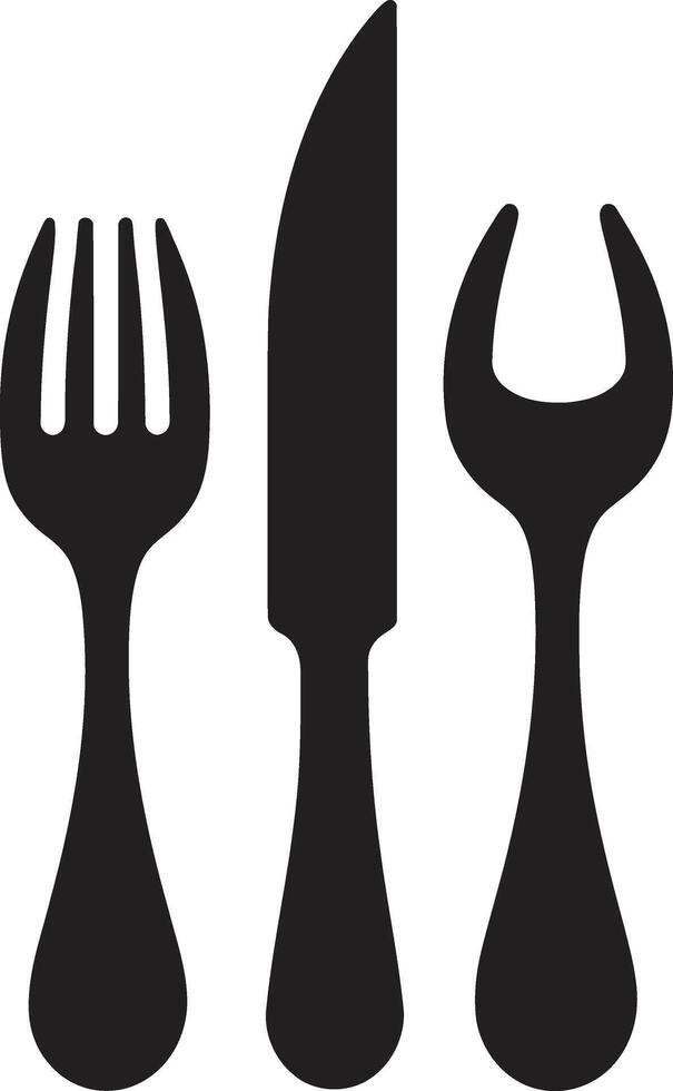 élégant à manger emblème vecteur logo conception pour fourchette et couteau icône culinaire harmonie crête fourchette et couteau vecteur icône pour à manger élégance