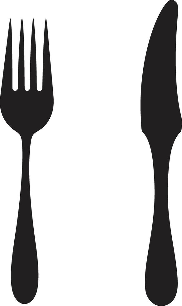 ustensile élégance badge fourchette et couteau vecteur icône pour élégant à manger culinaire artisanat crête vecteur conception pour artistique culinaire représentation