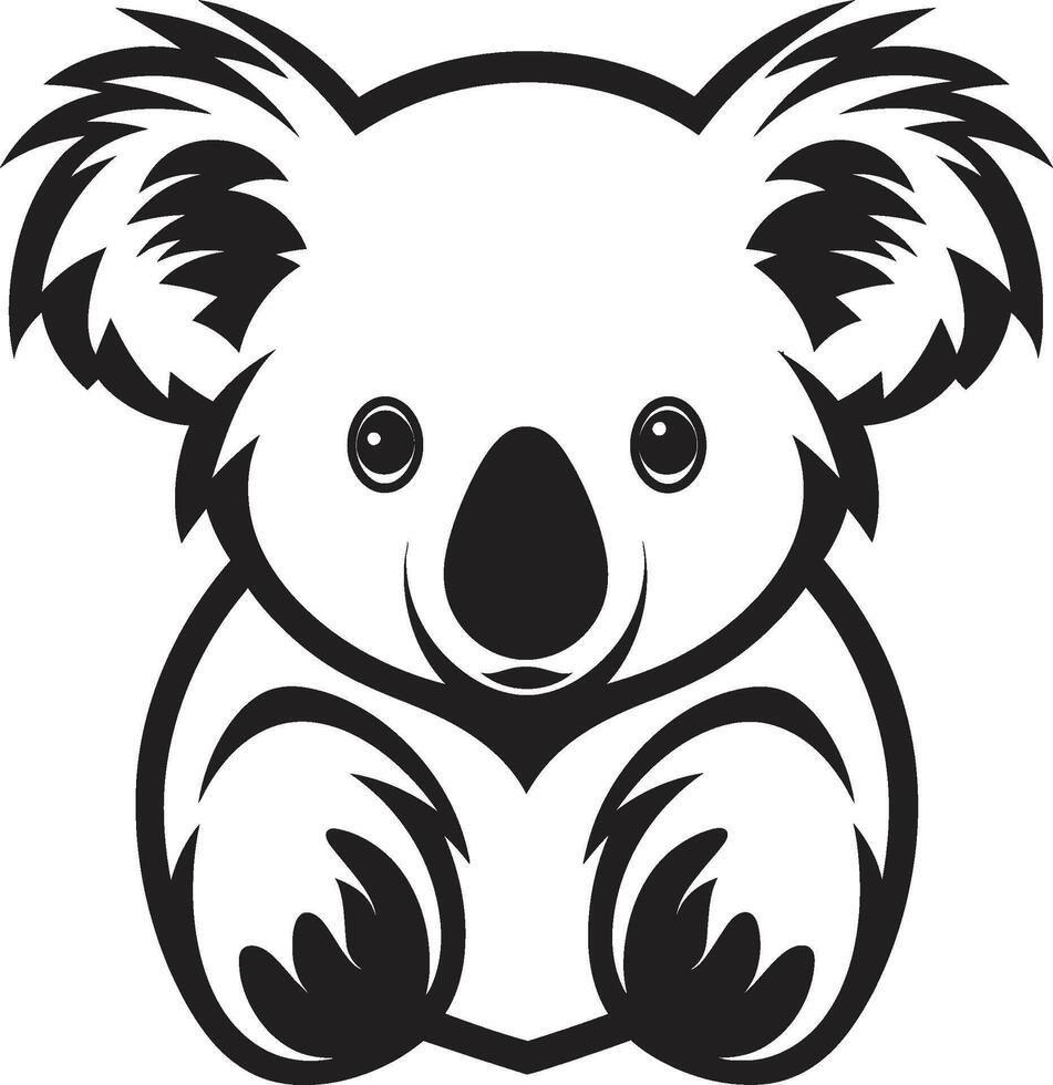 arbre Haut Trésor insigne vecteur logo pour koala préservation arboricole ambassadeur crête koala vecteur icône pour environnement conscience