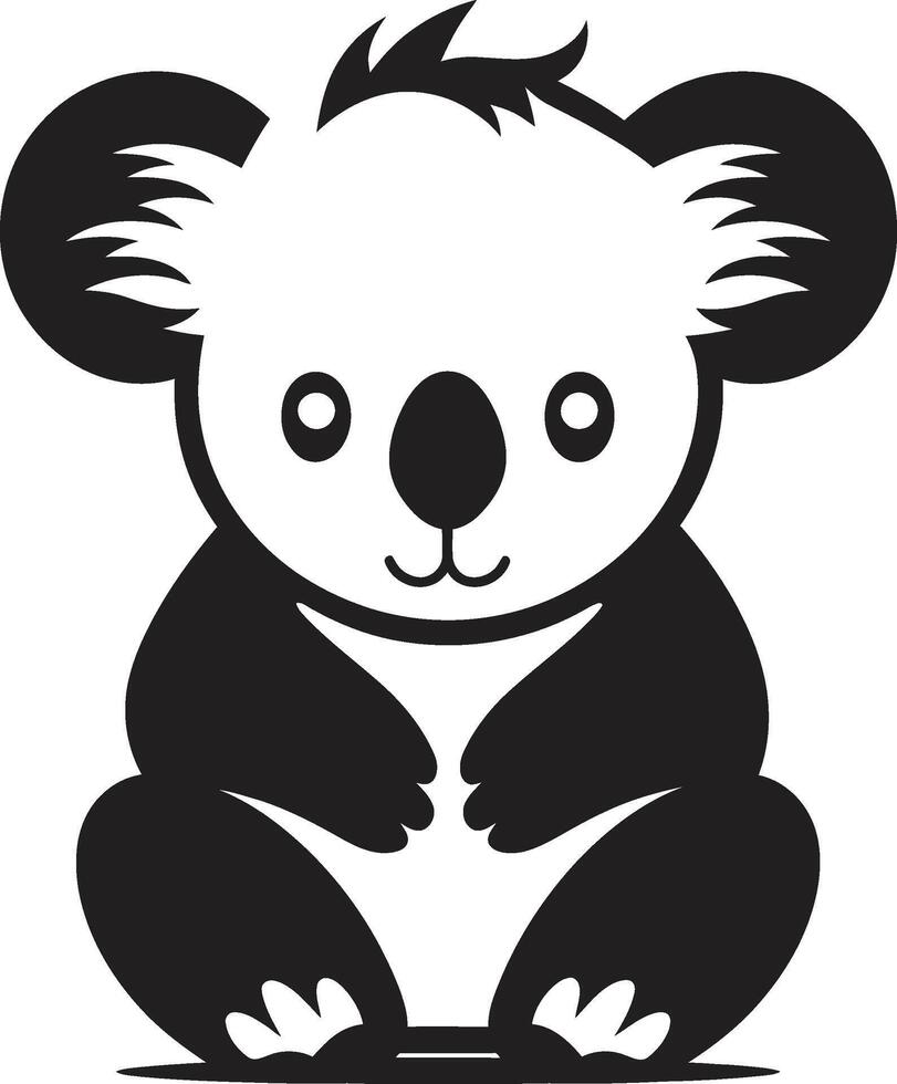 câlin koala badge vecteur conception pour attachant koala préservation koala Mignonnerie crête adorable vecteur icône pour faune appréciation