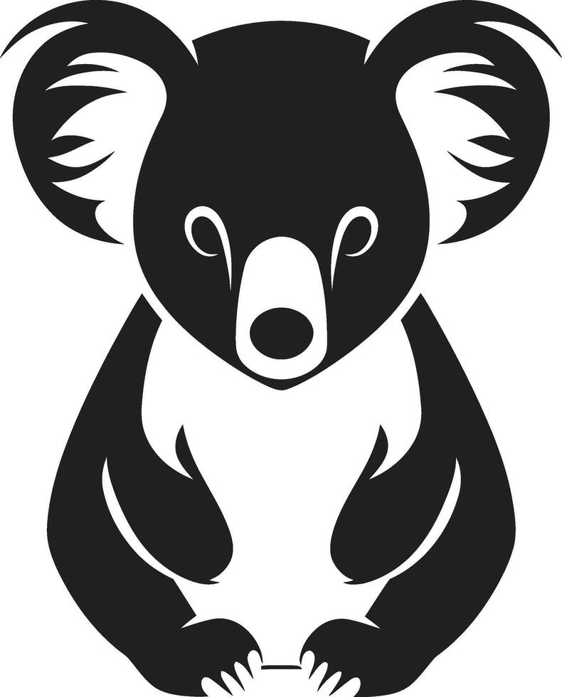 arbre Haut Trésor crête vecteur conception pour koala préservation eucalyptus élégance badge koala vecteur logo dans élégant harmonie