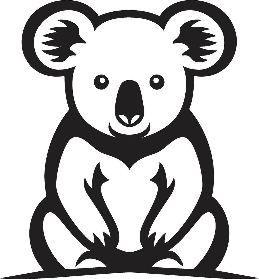 câlin koala crête vecteur conception pour un adorable koala symbole koala Royaume badge adorable vecteur icône pour environnement harmonie