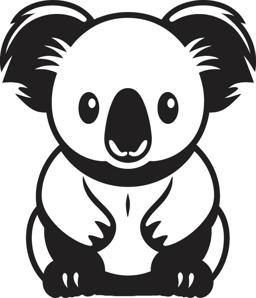câlin koala badge vecteur conception pour un adorable koala symbole arbre Haut Trésor crête koala vecteur icône pour la nature harmonie